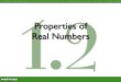 Math1003 1.2 - Properties of Numbers