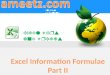 Excel information formulae par ii  ameet z academy