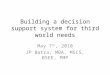 Building A Decision Support System For Third World Needs