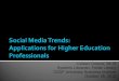 Social Media Trends: Applications for Higher Education Professionals