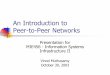 An Introduction to Peer-to-Peer Networks