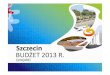 Projekt budżetu Szczecina na 2013 r