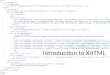 Introduction To Xhtml