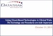 Using Cloud-Based Technology in Clinical Trials - The Technology and Procedures are both Important