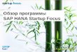 Обзор программы SAP HANA Startup Focus