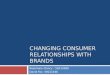 Changing consumer relationships with brands