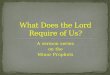 Amos | "What Does The Lord Require Of Us? a Minor Prophets Series