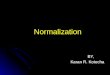 Karan normalization in sql