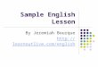 Sample English Lesson