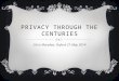 Privacy through the centuries: Oxford
