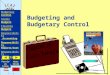 Budgeting and budgeting control