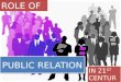 Role of Public Relation in 21st cen