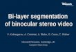 Bi-layer segmentation of binocular stereo video