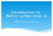 Introduction to the speeches and writings of Martin Luther King Jr