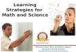 Learning strategies for math and science