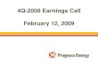 progress energy Q4 2008_earnings call