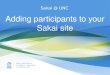 Add participants to your Sakai site