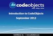 Code objects overview   sep 2012