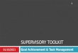 Supervisory Toolkit - Goal Achievement & Task Management
