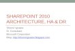 Sharepoint 2010 architecture, ha and dr (tig)