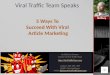 Basic practices for driving web traffic