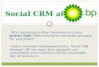 Social CRM Plan for BP - USM