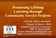 Promoting lifelong learning through community service projects