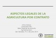 Aspectos legales de la agricultura por contrato