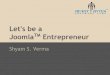 Lets be a Joomla Entrepreneur