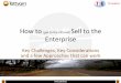 TiE Bangalore: How to sell to enterprise by Jawahar Bekay Sep 4, 2013
