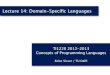 TI1220 Lecture 14: Domain-Specific Languages