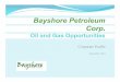 Bayshore Petroleum Corp - Corporate Presentation