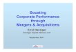 Boosting Corporate Performance Through Mergers and Acquisitions