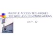 multiple access for wireless mobile communications