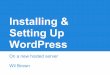 Installing & Setting Up WordPress