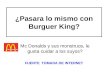 Pasara Lo Mismo Con Burger King