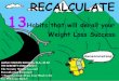 RECACULATE: 13 Habits that will derail any weight loss road trip
