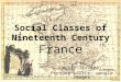 Social Classes of 19th Century France