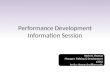 Performance Development Info Session - General Audience