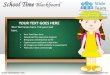Education children blackboard globe school time blackboard powerpoint presentation slides