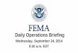 FEMA Daily Operations Briefing for Sep 24, 2014