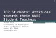 IEP Students' Attitudes Towards Their NNES Student Teachers