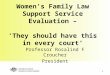 Women's Family Law Support Service Evaluation launch