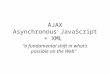 AJAX Asynchronous JavaScript   XML