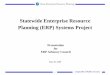 Statewide Enterprise Resource Planning (ERP) Systems Project