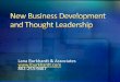New Business Development And Thought Leadership