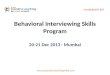 Behavioral interviewing skills program in India | Hiring Training