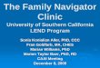 The Family Navigator ClinicUniversity of Southern California LEND Program