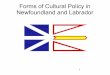 Forms of Cultural Policy in Newfoundland and Labrador