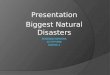 Presentation natural disasters